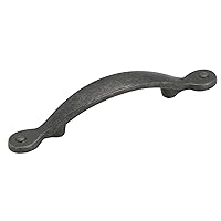 Amerock | Cabinet Pull | Wrought Iron Dark | 3 inch (76 mm) Center to Center | Inspirations | 1 Pack | Drawer Pull | Drawer Handle | Cabinet Hardware