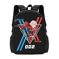 Anime Darling In The Cartoon Franxx Backpack Unisex Large Capacity Knapsack Casual Travel Daypack Adjustable Bags