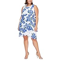 S.L. Fashions Women's Plus-Size Multi-Tier Dress