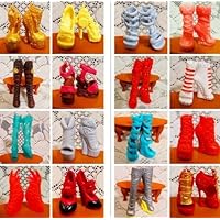 10Pairs Beautiful Shoes For Monster Dolls Fashion High Heels Sandals Boots Mixed-Style Monster Doll Shoes