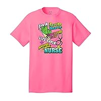 Nurse Short Sleeve T-Shirt I'm A Scrubs Wearin' CNA Assistant Plus Funny Tee Shirt Humorous Cute Unisex Tee Shirt'-Neonpk-XL