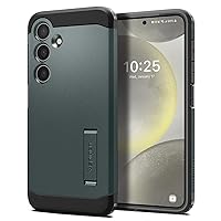 Spigen Tough Armor Designed for Galaxy S24 Case (2024), [Military-Grade Protection] - Abyss Green