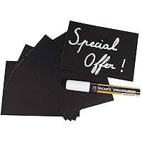 American Metalcraft TAGA6WT Chalk Card, Mini, Black, Small