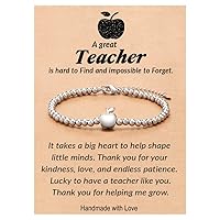 HGDEER 2024 Simple & Stylish Apple Teacher Appreciation Gifts for Women/Men with Card, Suitable as a Teacher's Day Gift, Christmas Gift, Valentine's Day Gift