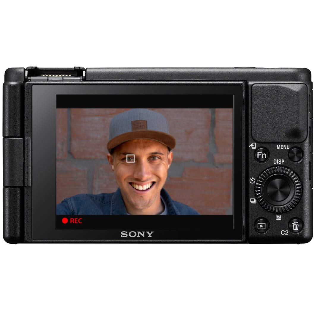 Sony ZV-1 Compact Digital Vlogging 4K HDR Video Camera for Content Creators & Vloggers DCZV1/B Bundle with Deco Gear Case + Software Kit + 64GB Card + Compact Tripod/Handheld Grip and Accessories