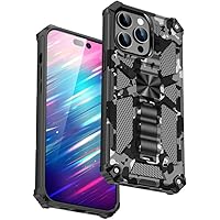 Case for iPhone 15 Pro Max/15 Plus/15 Pro/15, Heavy Duty Military Grade Drop Protective Phone Cover Case (15 Pro Max 6.7'',Black)