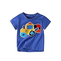 Toddler Kids Baby Boys Girls Cars Print Short Sleeve T Shirts Tops Tee Clothes for Children Long Sleeve