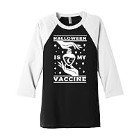 Threadrock Halloween is My Vaccine Unisex Raglan T-Shirt