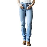 Kimes Ranch Women's Sarah Casual Durable Western High Rise Waist & Slim Bootcut Light Wash Tri-Blend Denim Jeans