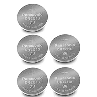 Panasonic CR2016-5 CR2016 3V Lithium Coin Battery (Pack of 5)