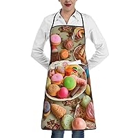 Kitchen Cooking Aprons for Women Men Trees Reflection Lake Waterproof Bib Apron with Pockets Adjustable Chef Apron
