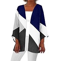 Womens Plaid Long Sleeve Open Front Cardigan Oversized Lightweight Knit Sweaters Coat