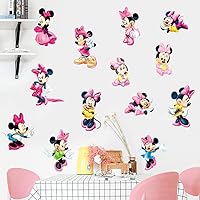 Minnie Wall Sticker Children's Cartoon Bedroom Background Wall Decoration Self-Adhesive Wall Sticker PVC