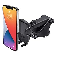 Easy One Touch 5 Dashboard & Windshield Universal Car Mount Phone Holder Desk Stand with Suction Cup Base and Telescopic Arm for iPhone, Samsung, Google, Huawei, Nokia, other Smartphones