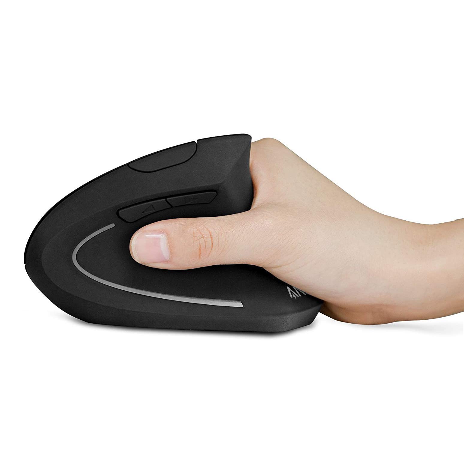 Anker 2.4G Wireless Vertical Ergonomic Optical Mouse & Anker Rechargeable Wireless Keyboard (Black)