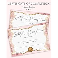 Certificate of Completion: Training Certificates, 25 Certificates 8x11