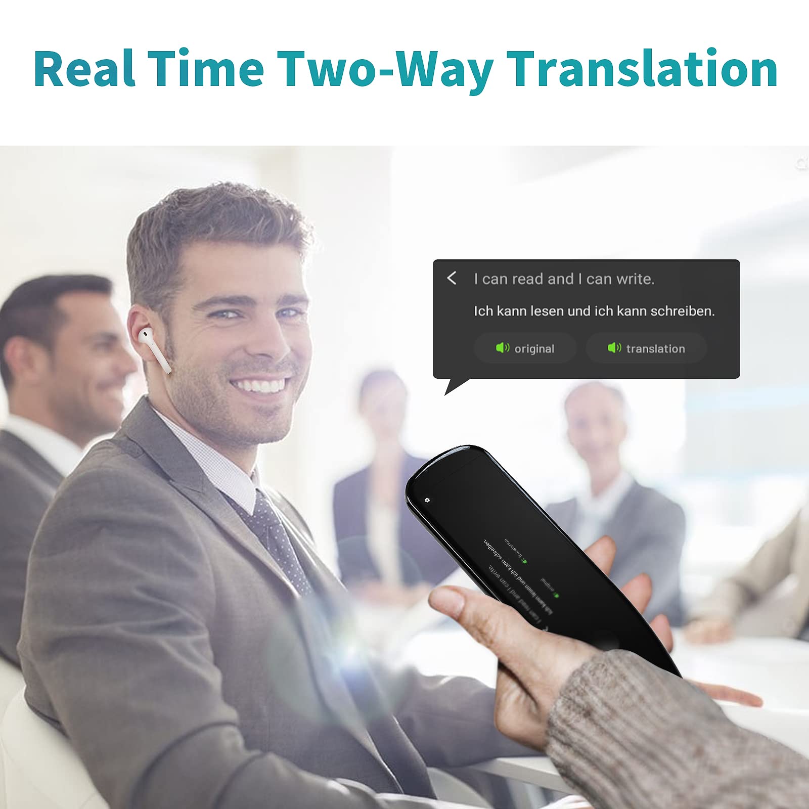 Adelagnes X5 Pro Language Translator Device Real Time,Reader Scanner Pen Dictionary Voice Translator Support 112 Languages Text to Speech OCR/WiFi Translator Suitable for Meetings Travel Learning
