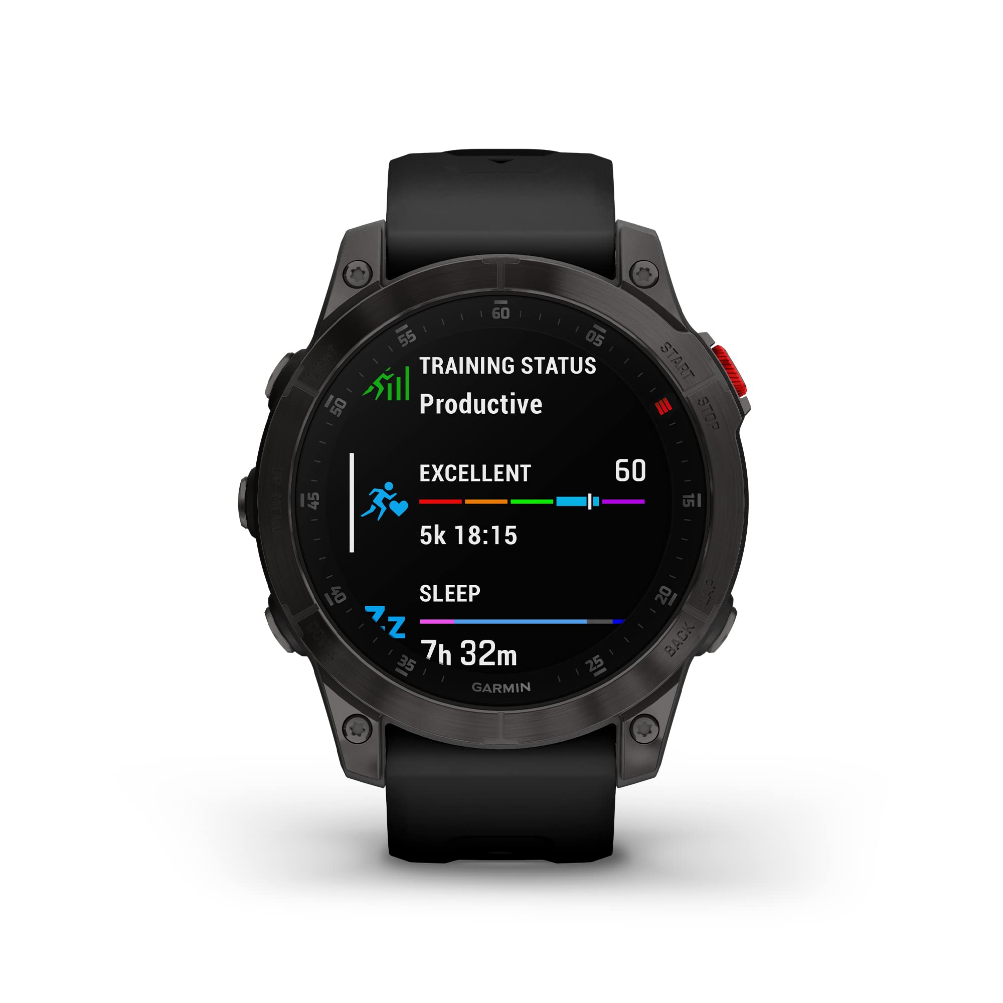 Garmin epix Gen 2, Premium Active smartwatch, Health and Wellness Features & QuickFit 22 Watch Band - Vented Titanium Bracelet with Carbon Gray DLC Coating