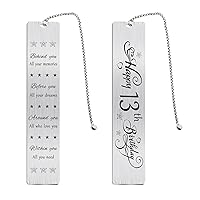 Happy 13th Birthday Gifts for Teen Girls Boys, 13 Year Old Birthday Bookmark Gift for Women Men, Thirteen Birthday Present Decorations for Him Her