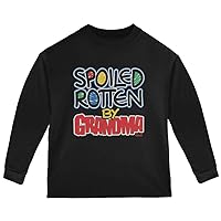 Old Glory Spoiled Rotten by Grandma Toddler Long Sleeve T Shirt Black 2T
