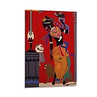 Romare Bearden Poster Collage Painter Abstract Painting Art Poster Canvas Poster Wall Art Decor Print Picture Paintings for Living Room Bedroom Decoration Frame-style 12x18inch(30x45cm)