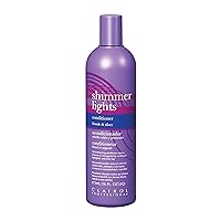 Clairol Professional Shimmer Lights Purple Conditioner, 16 fl. Oz Neutralizes Brass & Yellow Tones For Blonde, Silver, Gray & Highlighted Hair Packaging May Vary, Pack of 1