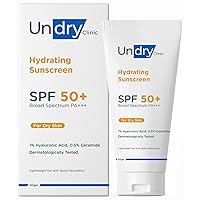 Hydrating Sunscreen for Dry Skin Lightweight, Photostable Sunscreen SPF 50 Broad Spectrum Sun Screen Protector SPF 50 Sunscreen Sun Cream with HA & Ceramide (50gm/1.7 Oz)