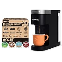 Keurig K-Slim Single Serve Coffee Maker with Keurig Entertainers' Collection Variety Pack, 40 K-Cup Pods