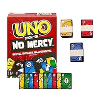 UNO Mattel Games UNO Show ‘em No Mercy Card Game for Kids, Adults & Family Night with Extra Cards, Special Rules & Tougher Penalties