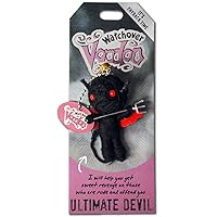 Watchover Voodoo - String Voodoo Doll Keychain – Novelty Voodoo Doll for Bag, Luggage or Car Mirror - Ultimate Devil Voodoo Keychain, 5 inches