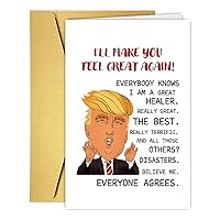 Funny Get Well Card Gift for Him Her, Humor Encouragement Card Support Gift Recovery Card For Men Women, Disease Sympathy Card Get Well Soon Gift Feel Better Card