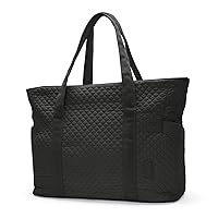 BAGSMART Large Tote Bag For Women, Travel Shoulder Bag Top Handle Handbag with Yoga Mat Buckle for Gym, Work, Travel