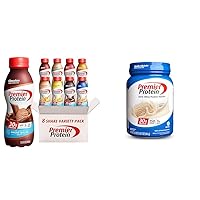 8 Flavor Protein Shake Can Variety Pack with Vanilla Protein Powder, 30g Protein, 24 Vitamins & Minerals, 1g Sugar