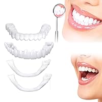 2 PCS Temporary dentures with Veneer for Both Men and Women, Covering Imperfect Teeth,Nature and Comfortable Veneers to Regain Confident Smile-D01