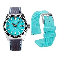 Heimdallr Diver Watch for Men, NH35A Automatic Wristwatch 20ATM Water Resistance with Fast Release Rubber Waffle Watch Band