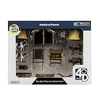 WizKids 4D Settings: Medieval Farmer | The Best Way to Adventure! - RPG Minis