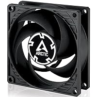 ARCTIC P8 Max - PC Fan, High-Performance 80 mm case Fan, Server Fan, PWM-Controlled 500-5000 RPM, Optimised for Static Pressure, 0dB Mode, Double Ball Bearing - Black