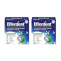 Efferdent Retainer Cleaning Tablets, Denture Cleaning Tablets for Dental Appliances, Minty Fresh & Clean, 44 Count (Pack of 2)