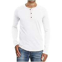 Men's Novelty T-Shirts Solid Button Shirt Men's Shirt Loose Fit Long Sleeve T-Shirt Camisas Manga Larga Hombre