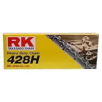 RK Racing Chain M428H-120 (428 Series) 120-Links Standard Non O-Ring Chain with Connecting Link