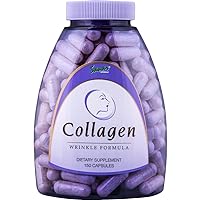 Collagen Pills with Vitamin C, E - Reduce Wrinkles, Tighten Skin, Boost Hair Skin Nails Joints - Collagen Wrinkle Formula - Hydrolyzed Collagen Peptides Supplement, 150 Capsules (Wrinkle Formula)