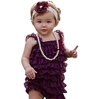 Purple Lace Baby Romper