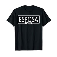 Esposa Est. 2023 Wedding Latina Spanish Wife Husband Married T-Shirt