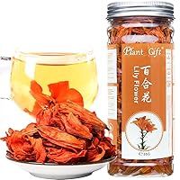 Plant Gift 100% Pure Natural Lily Tea, Premium Lilies, Dried Organic Health Lily Flower Tea 35g