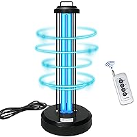 COOSPIDER UV Light Sanitizer 38 Watts UVC Germicidal Lamp w/Remote Control 253.7nm Sterilizer Lamp for Home Office School Odor and Mold Removal 3-Gear Timer 15/30/60 Minutes 110V CTUV-38 (Ozone Free)