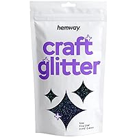 Hemway Craft Glitter 100g / 3.5oz Glitter Flakes for Arts Crafts Tumblers Resin Epoxy Scrapbook Glass Schools Paper Halloween Decorations - Fine (1/64