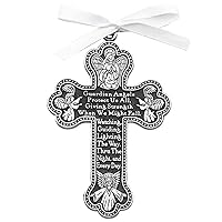 Baby Guardian Angel Cross Crib Medal, Baptism, Christening, and Birthday Gift for New Baby, 3 Inches, by Cathedral Art