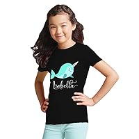 Girl's Personalized Narwhal Birthday Shirt