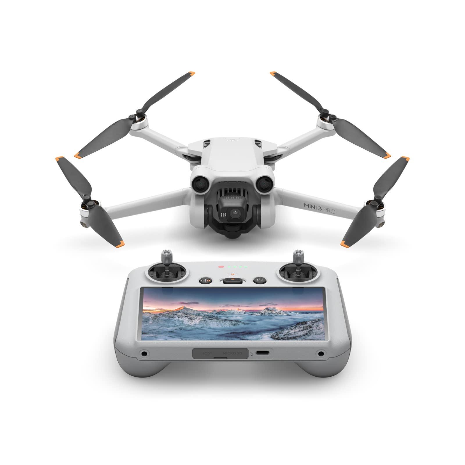 DJI Mini 3 Pro (DJI RC), Lightweight Drone with 4K Video, 48MP Photo, 34 Mins Flight Time, Less than 249 g, Tri-Directional Obstacle Sensing, Return to Home, Drone with Camera for Adults