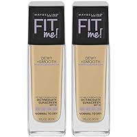 Maybelline New York Fit Me Dewy + Smooth Foundation , Light Beige , (Pack of 2)